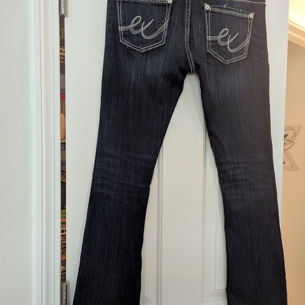 Express Women's Boot Cut Jeans in Deep Indigo